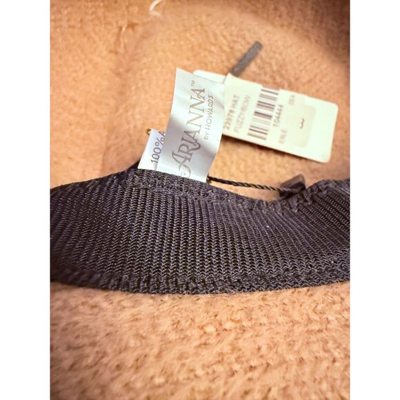 Soft Fuzzy Bucket Hat Bow Detail Carmel Brown Arianna By Howards Fall Fashion St - Picture 2 of 14